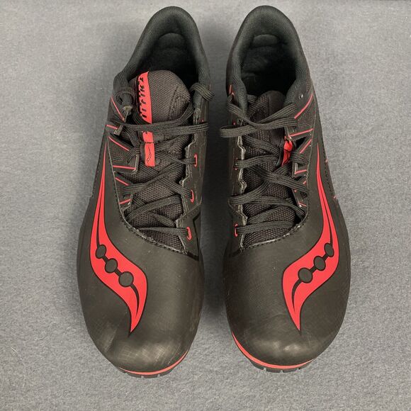 Saucony Mens Track Spike Shoes 10.5 Running Black Track Field Sprinting - Picture 2 of 14